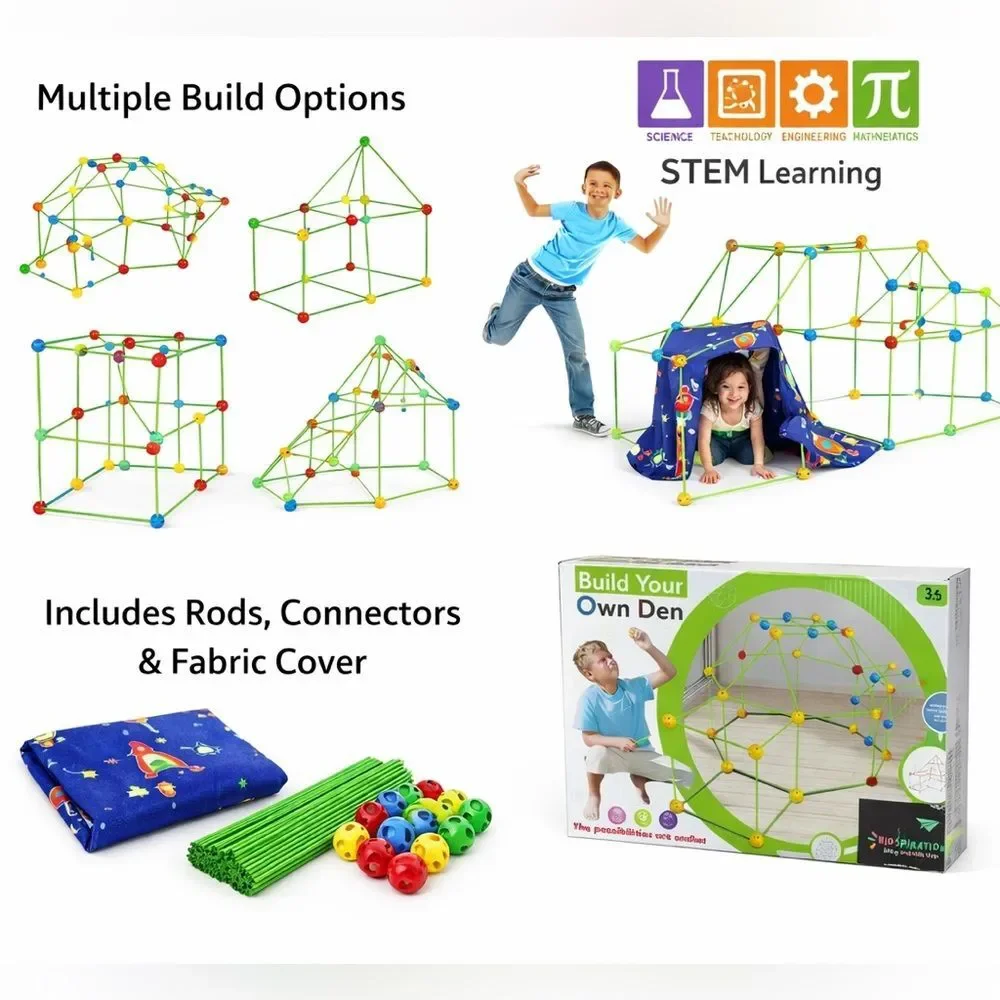 Space Themed Fort Building Kit for Kids Ages‎ 3+